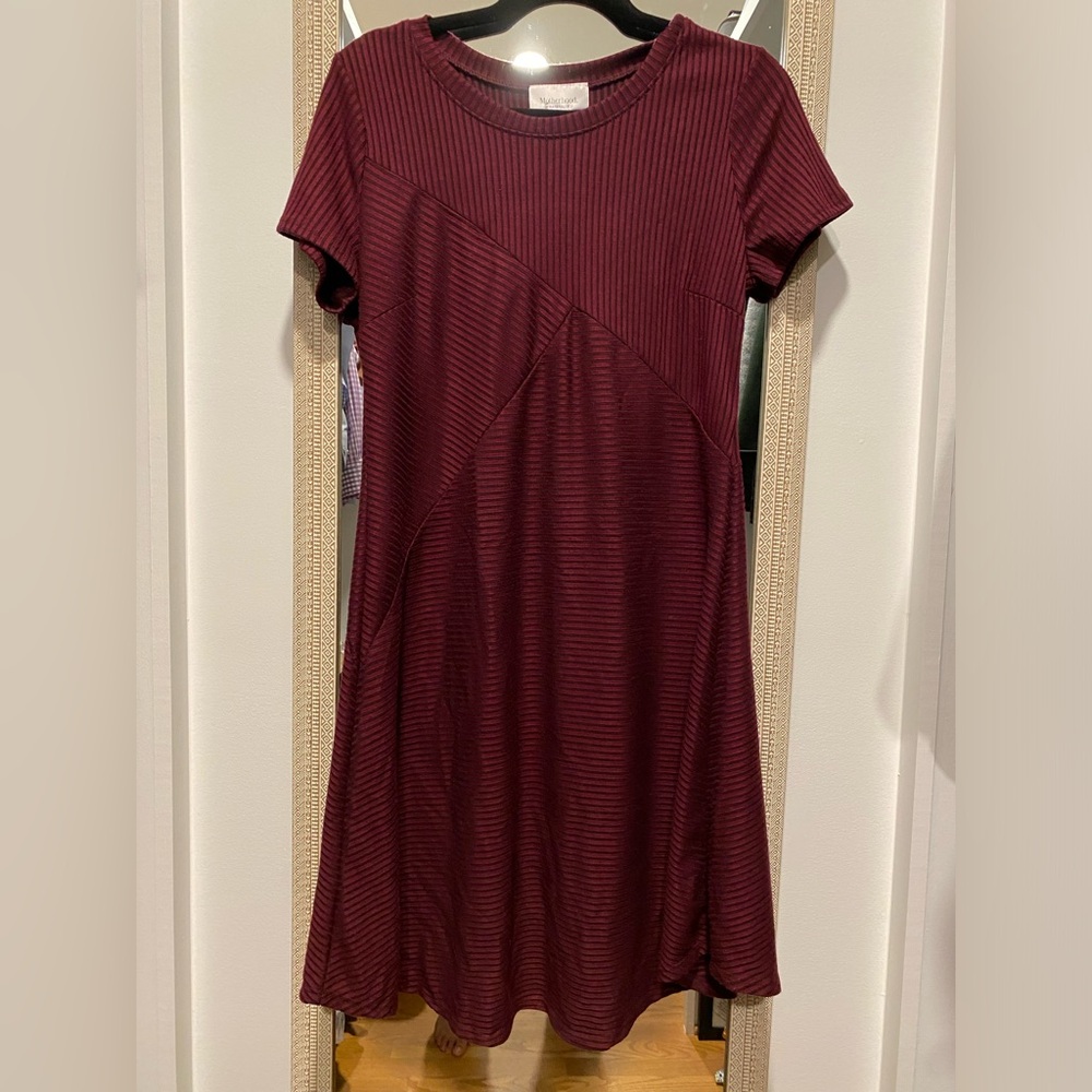 Motherhood Maternity maroon dress, size M